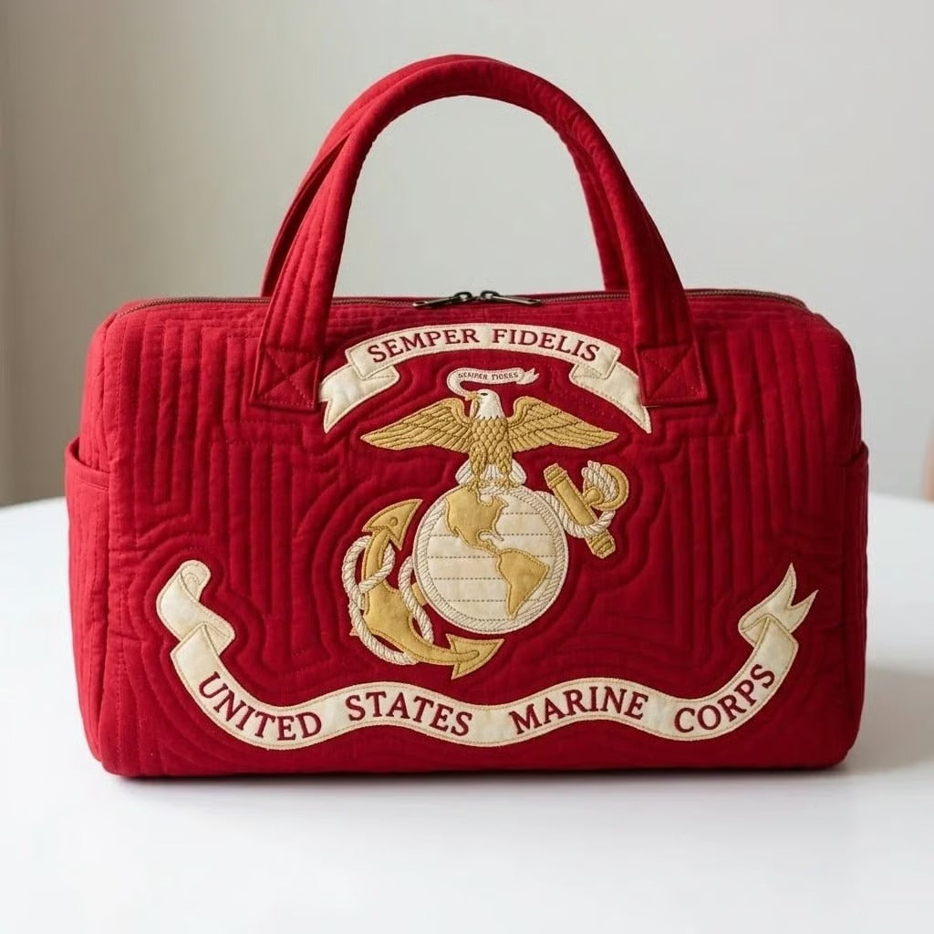 100% Handmade US Military Heritage Quilted Duffel Bag(๐๐๐ง๐ข๐๐ฅ ๐๐ซ๐จ๐จ๐ค๐ฌ ๐๐๐ง๐๐ฆ๐๐๐ยฎ)