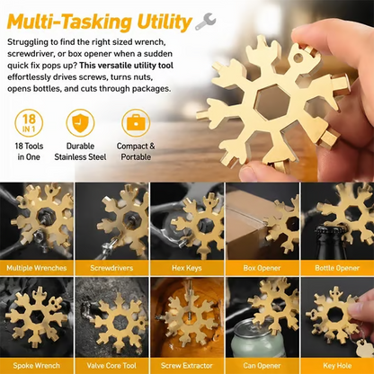 🎁Last Day 49% OFF -❄️18-in-1 Snowflake-shaped Multi-Function Screwdriver and Wrench