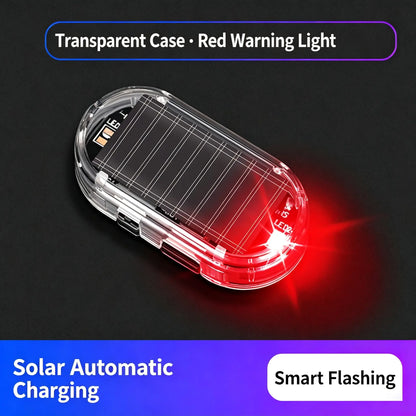 Solar Powered Fake Car Alarm Light – Auto Sensor Simulated LED Security Flashing Lamp