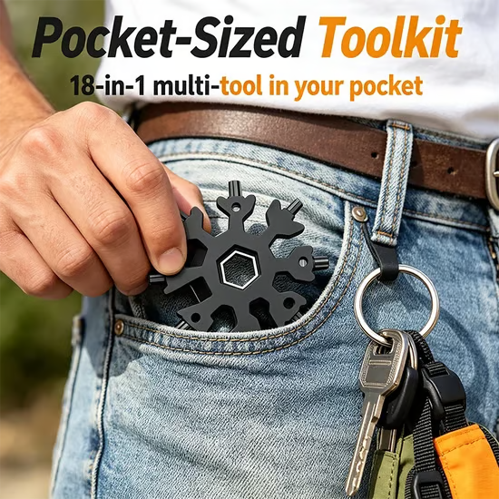 🎁Last Day 49% OFF -❄️18-in-1 Snowflake-shaped Multi-Function Screwdriver and Wrench