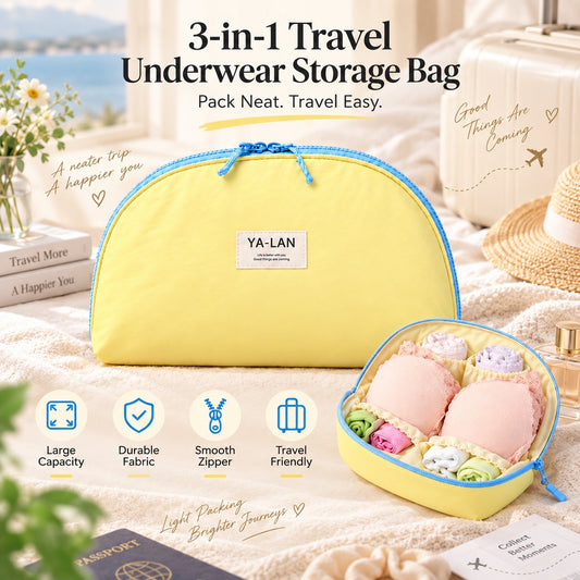 🔥Last Day 50% OFF🔥 3-in-1 Travel Underwear Storage Bag | Bra Panties Socks Organizer Pouch
