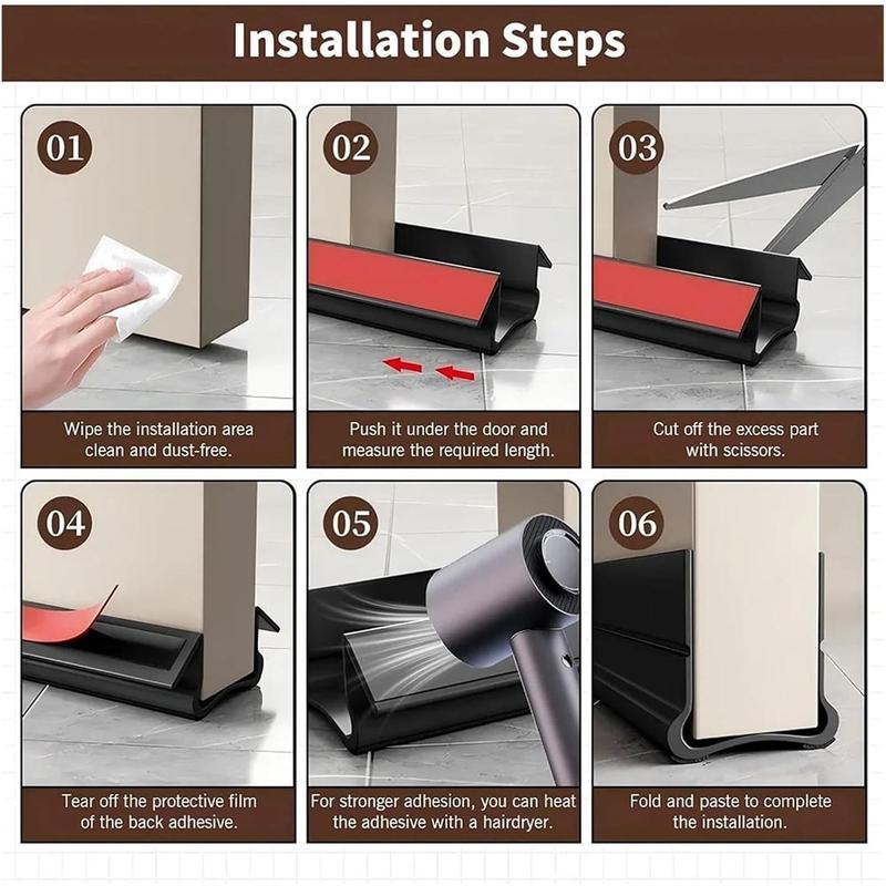 🚪 Triple Seal Door Draft Stopper For Wind, Noise & Dust Protection ❄️